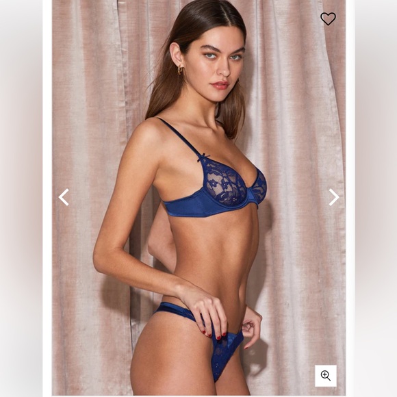 NWT Fleur du Mal Unlined Demi Lace Bra Size 34 F (34DDD) Mulberry color - Picture 3 of 15